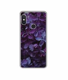 Amazon Brand - Solimo Designer Purple Flowers UV Printed Soft Back Case Mobile Cover for Mi Redmi Note 5 Pro