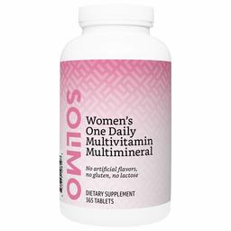 Amazon Brand - Solimo Women's One Daily Multivitamin Multimineral, 365 Tablets, Value Size - One Year Supply