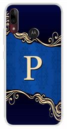 Amazon Brand - Solimo Designer Multicolor Blue Pattern Alphabet-P Printed Soft Back Case Mobile Cover for Motorola Moto E6s / Motorola Moto E6 Plus