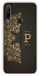 Amazon Brand - Solimo Designer Multicolor Black Pattern Alphabet-P Printed Soft Back Case Mobile Cover for Huawei Honor 9X