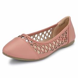 Flavia Women's Pink Ballet Flats-5 UK (37 EU) (6 US) (FL-911/PNK)