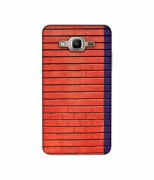 Amazon Brand - Solimo Designer Red and Purple Brick 3D Printed Hard Back Case Mobile Cover for Samsung Galaxy J2 Prime