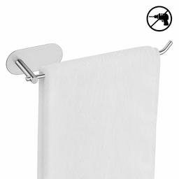 Umi. by Amazon - Toallero adhesivo para baño, toallero sin taladro de acero inoxidable para baño y cocina, porta toallas sin taladro, portarrollos para papel higiénico