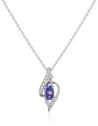 [An AJC Collection] an AJC Collection 1 December Birthstone Tanzanite K White Gold Motif Necklace 0451 – 9009 – 0011 – 0000 