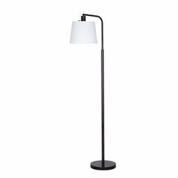 Amazon Brand – Ravenna Home Traditional Metal Downbridge Floor Lamp with Adjustable Shade, LED Bulb Included, 58.25