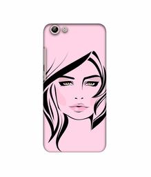 Amazon Brand - Solimo Designer Pink Lady Pattern 3D Printed Hard Back Case Mobile Cover for Vivo Y69