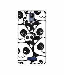 Amazon Brand - Solimo Designer Panda Texture UV Printed Soft Back Case Mobile Cover for Gionee P7 Max