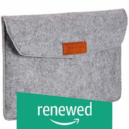 (Renewed) AmazonBasics 11-inch Felt Laptop Sleeve (Light Grey)