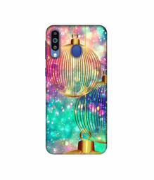 Amazon Brand - Solimo Designer Hanging Balls 3D Printed Hard Back Case Mobile Cover for Samsung Galaxy M21