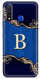 Amazon Brand - Solimo Designer Blue Pattern Alphabet-B 3D Printed Hard Back Case Mobile Cover for Vivo Y19 / Vivo U20