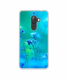 Amazon Brand - Solimo Designer Blue Flower UV Printed Soft Back Case Mobile Cover for 10.or G