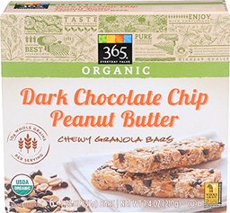 365 Everyday Value, Organic Chewy Granola Bars, Dark Chocolate Chip Peanut Butter (6 - 1.23 bars), 7.4 oz