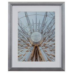 Amazon Brand – Stone & Beam Modern Ferris Wheel Photo Wall Art, Silver Colored Frame, 22