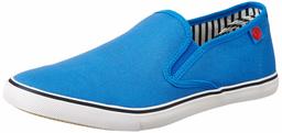 Amazon Brand - Symbol Men's Bright Blue Canvas Sneakers-7 UK (AZ-SH-01)