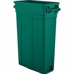 AmazonBasics 23 Gallon Slim Trash Can with Handle, Green, 4-Pack