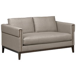 Amazon Brand – Stone & Beam Westport Modern Nailhead Upholstered Loveseat Sofa Couch, 61.5