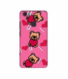 Amazon Brand - Solimo Designer Heart Holding Bear 3D Printed Hard Back Case Mobile Cover for Vivo V7 Plus