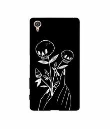 Amazon Brand - Solimo Designer Skull Flower 3D Printed Hard Back Case Mobile Cover for Sony Xperia X