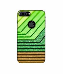 Amazon Brand - Solimo Designer Green Shad Texture 3D Printed Hard Back Case Mobile Cover for Apple iPhone 7 Plus (Logo Cut)