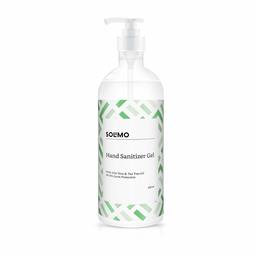 Amazon Brand - Solimo Hand Sanitizer Gel-75% v/v alcohol-with Aloe Vera & Tea Tree Oil, 500 ml