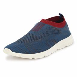 Bourge Men's Pearl-4 Blue and Red Running Shoes-12 UK (46 EU) (13 US) (Vega Pearl-4-12)