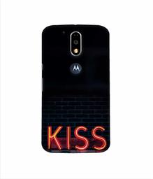 Amazon Brand - Solimo Designer Kiss 3D Printed Hard Back Case Mobile Cover for Motorola Moto G4 Plus (with Logo Cut)