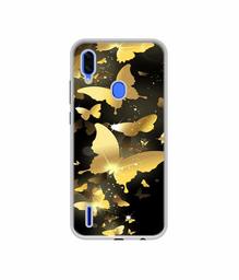 Amazon Brand - Solimo Designer Golden Butterfly Pattern UV Printed Soft Back Case Mobile Cover for Lava Z93