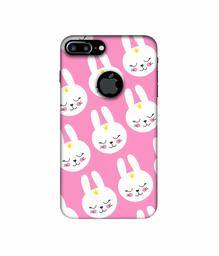 Amazon Brand - Solimo Designer Rabbit Pattern 3D Printed Hard Back Case Mobile Cover for Apple iPhone 7 Plus (Logo Cut)