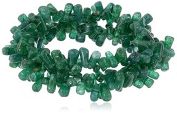 3 Row Green Aventurine Teardrop Stretch Bracelet 7.5