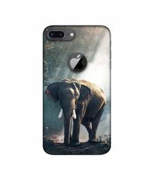 Amazon Brand - Solimo Designer Elephant 3D Printed Hard Back Case Mobile Cover for Apple iPhone 8 Plus (with Logo Cut)