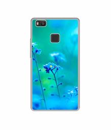 Amazon Brand - Solimo Designer Blue Flower UV Printed Soft Back Case Mobile Cover for Huawei Honor 8 Smart