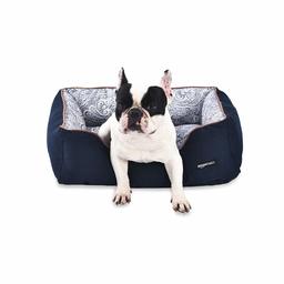 AmazonBasics Cama para mascotas, de tamaño pequeño, con estampado floral