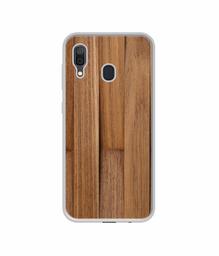 Amazon Brand - Solimo Designer Wooden Art UV Printed Soft Back Case Mobile Cover for Samsung Galaxy A30