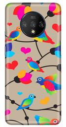 Amazon Brand - Solimo Designer Birds Patterns Design 3D Printed Hard Back Case Mobile Cover for OnePlus 7T