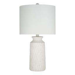 Amazon Brand – Stone & Beam Contemporary Textured 2-Tone Resin Table Lamp, LED Bulb Included, 24.5