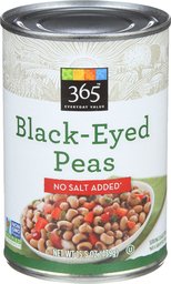 365 Everyday Value, Black-Eyed Peas, No Salt Added, 15.5 oz