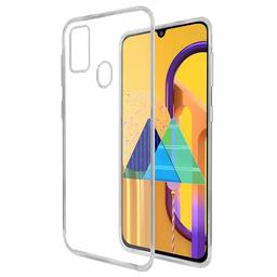 Amazon Brand - Solimo Mobile Cover for Samsung Galaxy M21 / M30s (Soft & Shockproof Back Case with inbuilt Cushioned Edges), Transparent