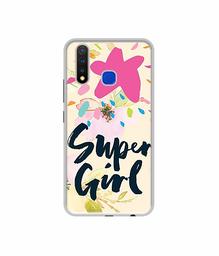 Amazon Brand - Solimo Designer Super Girl UV Printed Soft Back Case Mobile Cover for Vivo U20