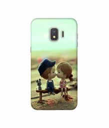 Amazon Brand - Solimo Designer Love Couples Pattern 3D Printed Hard Back Case Mobile Cover for Samsung Galaxy J2 Core