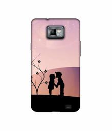 Amazon Brand - Solimo Designer Kiss-ing Couple 3D Printed Hard Back Case Mobile Cover for Samsung Galaxy S2