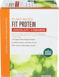 Whole Foods Market, Plant Based Fit Protein - Chocolate Cinnamon, 10 Count