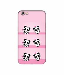 Amazon Brand - Solimo Designer Panda Pattern UV Printed Soft Back Case Mobile Cover for Oppo F3 Plus