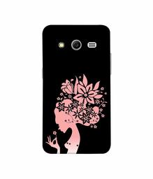 Amazon Brand - Solimo Designer Pink Color Lady Vector 3D Printed Hard Back Case Mobile Cover for Samsung Galaxy Core 2 G355H