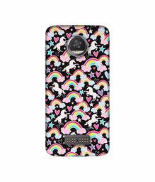 Amazon Brand - Solimo Designer Unicorn Texture 3D Printed Hard Back Case Mobile Cover for Moto Z2 Play