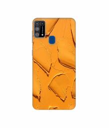 Amazon Brand - Solimo Designer Yellow Texture Wall 3D Printed Hard Back Case Mobile Cover for Samsung Galaxy M31