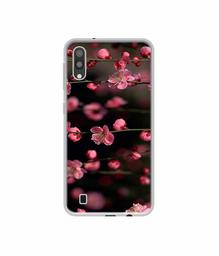 Amazon Brand - Solimo Designer Pink Flowers UV Printed Soft Back Case Mobile Cover for Samsung Galaxy M10