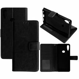 Amazon Brand - Solimo Flip Leather Mobile Cover (Soft & Flexible Back case) for Samsung Galaxy A10s (Black)