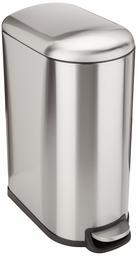 Amazon Basics Rectangular Soft Close Steel Slim Trash Can 40L