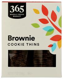 365 by Whole Foods Market, Cookie Thins, Brownie, 7 Ounce