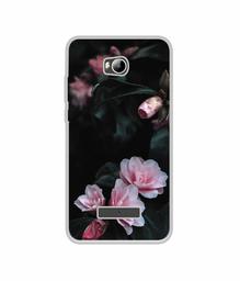 Amazon Brand - Solimo Designer Dark Flowers Photography UV Printed Soft Back Case Mobile Cover for Micromax Canvas Spark 3 Q385